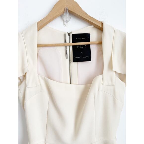 Roland Mouret Galaxy Dress Ivory Classic Vintage US 6 - Picture 3 of 7